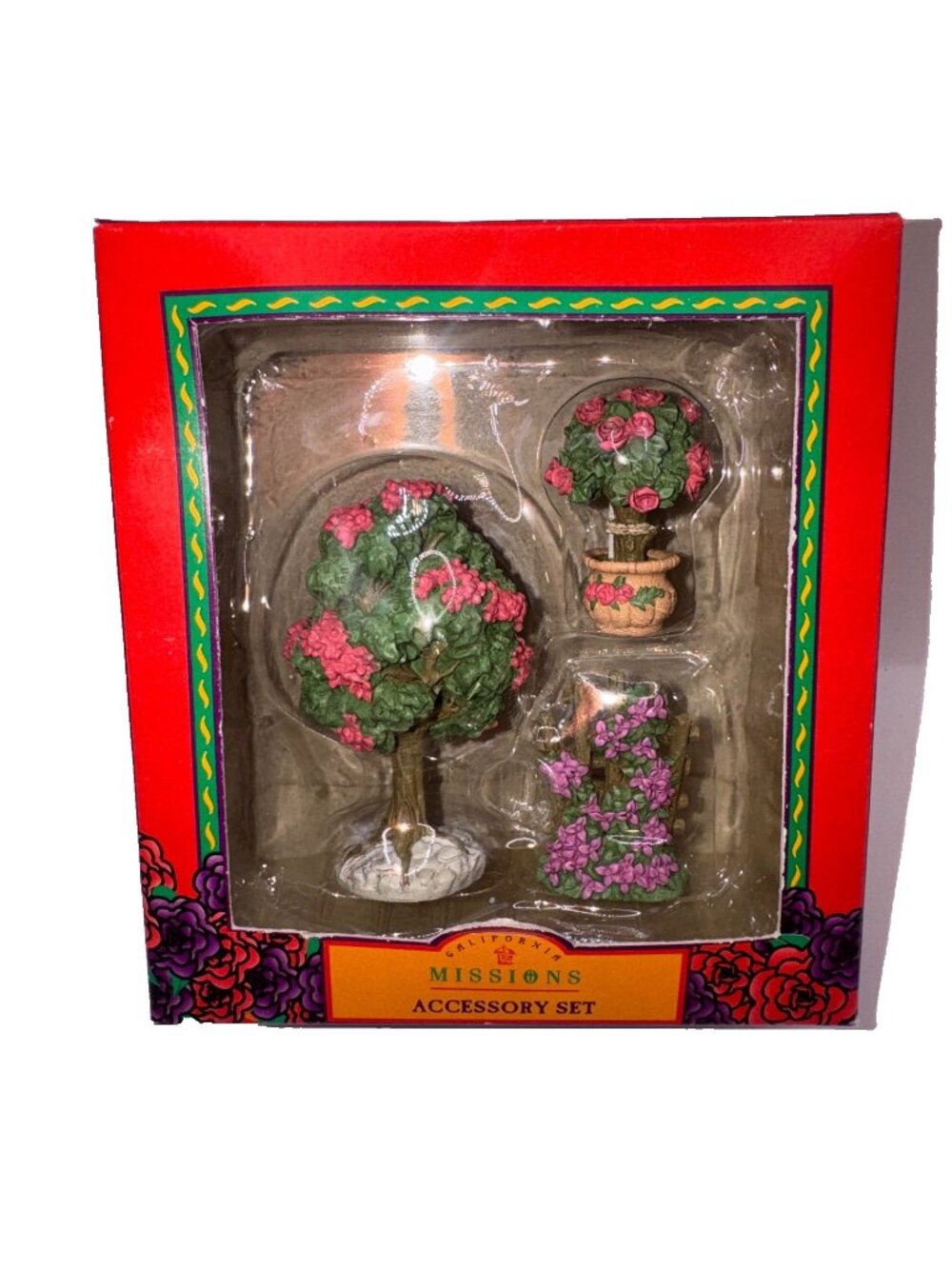 Mervyns California Missions Accessory Set Rare Bushes and Tree New in Box